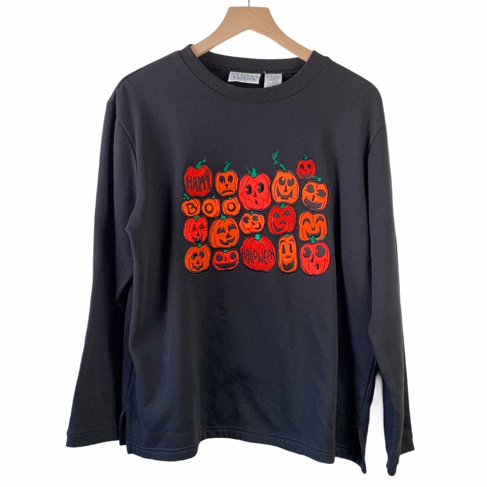 pumpkin crewneck sweatshirt